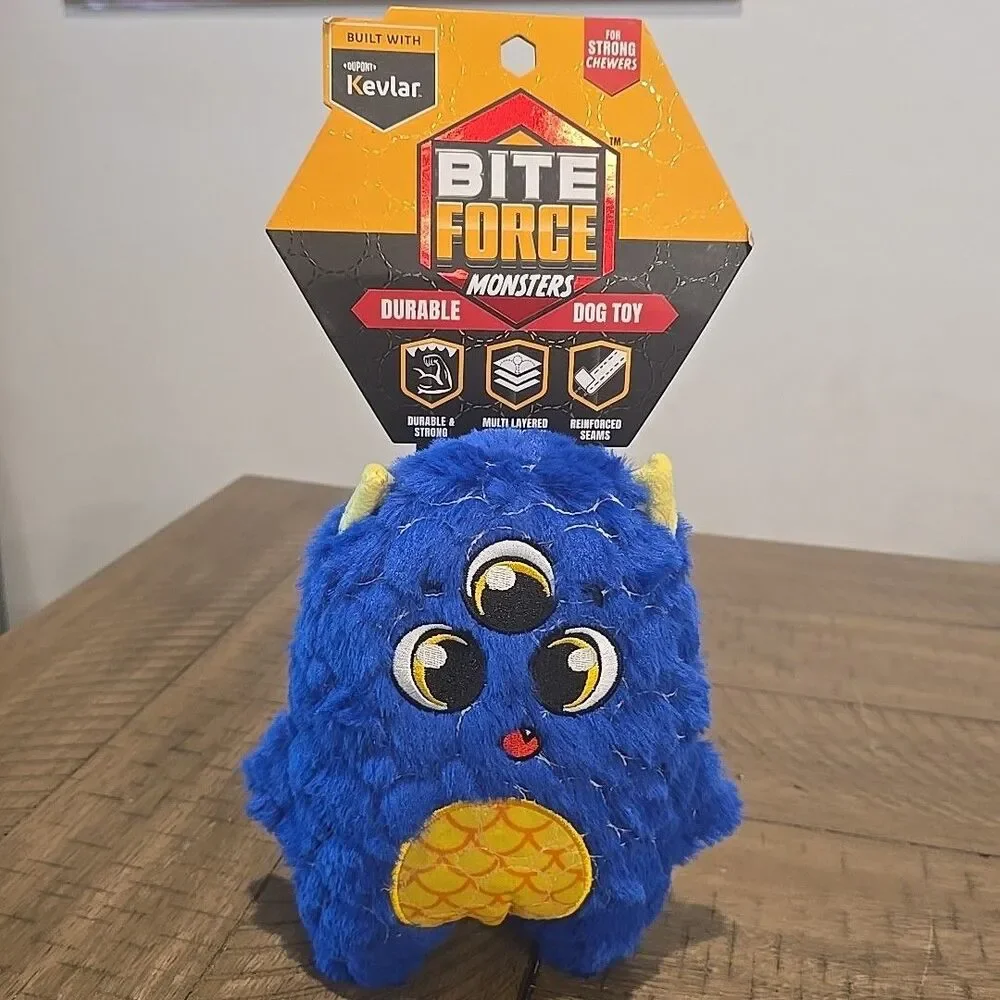 Dog Chew Toy - Bite Force Blue Monster Durable Dog Toy for Medium/Large Dogs